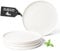 MIAMIO – Teller Set 4 Personen/Keramik Geschirr 4er Set, Steingut Tafelservice Modern, Spülmaschinen- und Mikrowellenfest – Luxe Kollektion (Weiß, Kleine Teller (4x))