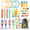 35 Pièces Jouets de Plongée,Jouet de Natation pour Piscine,Jouet de plongée pour Enfants,Jeux de Plage, Sports Nautiques, Jouets sous Eau été Enfants de 4 à 12 Ans