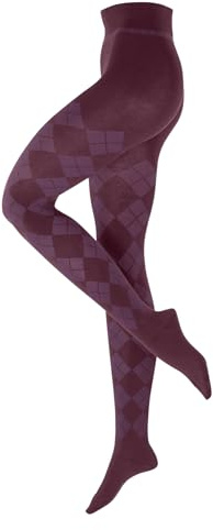 Burlington Elegant Essence W Ti coton fantaisie 1 paire, Collants Femme, Rose Lilac Melange 8329, 36-38