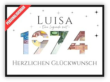 dockyardos® Geldgeschenk zum 51. Geburtstag | Mit Jahreszahl personalisierbar | Geschenkidee für Jungen & Mädchen sowie Männer & Frauen | Originell und kreativ Geld verschenken