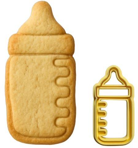 Emporte-pièce Biberon 9,9 x 4,7 cm - Moule à Biscuits Thème Naissance en PLA 3D - Idée cadeau pour Baby Shower, Bonbons pour bébé - Fait main par Instile3D