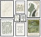 ARTFAVES® Poster Set - Botanica Verde - mehrteilige Wanddeko Wohnzimmer & Schlafzimmer - 8 moderne Wandbilder natur, beige, grün, grün-beige, abstrakt, pflanzen, botanik, van gogh - mit Rahmen Schwarz