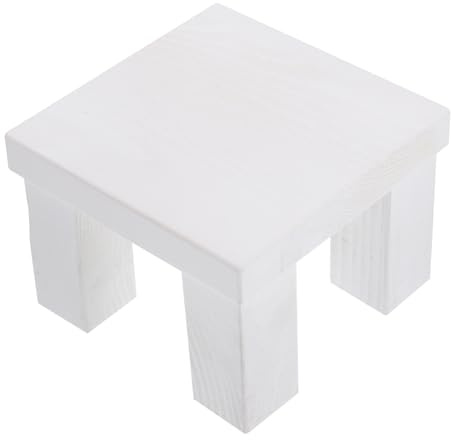 NUOBESTY Kleiner Holzhocker mit Tragbarem Design als Fotorequisite für Kreative Fotografie und Gemütliche Atmosphäre Kleiner Hocker mit Natürlichem Stil