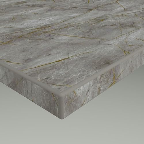 MySpiegel.de Tischplatte Holz Zuschnitt nach Maß Beschichtete Holzdekorplatte Marmor Gold in 19mm Stärke (60 x 60 cm)