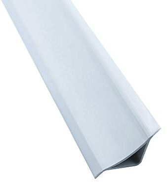 B-Ware Abdeckschiene für Badewannen Spültisch mit Dichtlippe 15mm PVC weiß