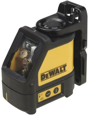 Dewalt Kreuzlinienlaser rot DW088K - Linienlaser selbstnivellierend mit 1/4 Zoll Stativanschluss, IP54 inklusive Batterien und Transportkoffer
