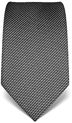 Vincenzo Boretti Herren Krawatte reine Seide gemustert edel Männer-Design zum Hemd mit Anzug für Business Hochzeit 8 cm schmal/breit anthrazit
