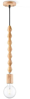 Home Sweet Home Landhaus Hängelampe Dana | 10/10/115cm | Hängeleuchte aus Holz | geeignet für E27 LED Lichtquelle | Pendelleuchte geeignet für Wohnzimmer, Schlafzimmer und Küche