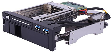 Entweg Rack SATA Dual Bay 3.5 + 2.5 Pollici Disco rigido SATA III HDD e SSD Caddy Stazione di aggancio interna per rack mobile mobile con porta USB 3.0 Hot Swap
