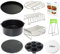 20 cm Air Fryer Zubehör Set von 10 Stück für 3,5 Qt-5,8 Qt Phillips Nuwave Gowise Gourmia Ninja Dash Fritteuse mit Egg Bites Form, Pizzablech, Kuchenfass Spieß-Rack, Silikonmatte, Liner