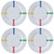 UNITED COLORS OF BENETTON BE159 Set 4PC Plato Llano Porcelana PO, Rayas