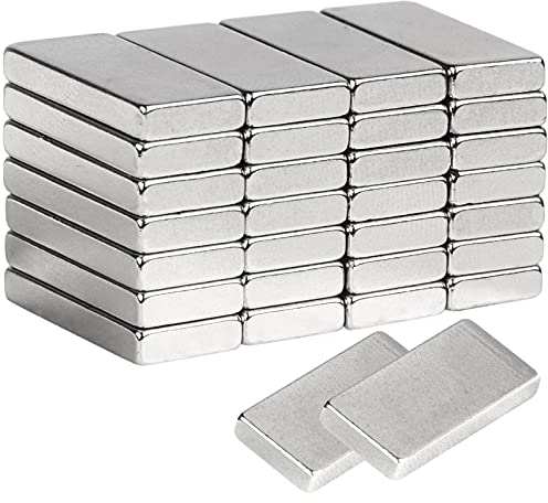 ANSUN Neodym Magnete, Super Stark Neodym Viereckig Ziegel Magnete 30 Stücke, Rare Earth Permanentmagnet für DIY Building Craft Office (20 * 10 * 3mm)