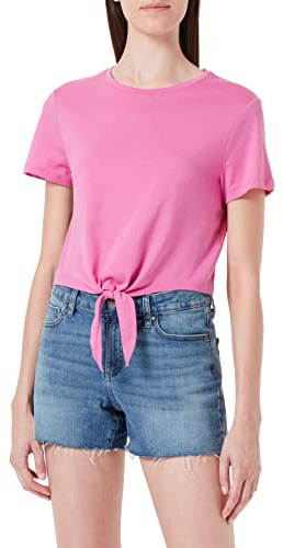 ONLY ONLMAY S/S Short Knot Top JRS T-Shirt, Rose, L Femme