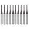 sourcing map End Mill CNC Router Bits, 1.7mm x 9mm 1/8 Shank Diamond Film Coated Carbide Engraving Bit Milling Cutter Left Hand for PCB Plastic Fiber Wood 10pcs