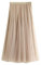 Daysskk Falda de tul para mujer, una línea, falda maxi para mujer, cintura elástica, falda de tul, larga, talla única, beige, Talla única