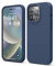 elago Liquid Silicone Case Kompatibel mit iPhone 14 Pro Hülle (6.1), Hochwertiges Silikon, Ganzkörperschutz - 4 Schichten stoßfeste Handyhülle, kratzfestes weiches Mikrofaserfutter (Dunkelblau)