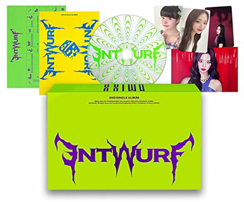 NMIXX - 2nd Single Album [ENTWURF] (Limited Ver.) Out Box + Pop-Up + Lyrics Card + Photo Book + CD-R + Post Card + Photo Card + Lenticular Card + 2 Pin Button Badges