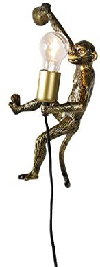 Qazqa - Klassisch I Antik Klassische Wandleuchte Gold I Messing - Affe Animal I Wohnzimmer I Schlafzimmer - Aluminium Länglich - LED geeignet E27
