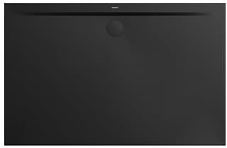 Kaldewei SUPERPLAN ZERO 1518-5, Duschwanne mit Wannenträger extraflach, 90x70cm, 351847983676, Farbe: schwarz matt 100