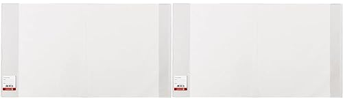 Brunnen 104026503 Buch-, Heftumschlag/Buchschoner (Buchhöhe 26,5 cm, 54,5 x 26,5 cm, mit Kantenschutz) transparent (Packung mit 2)