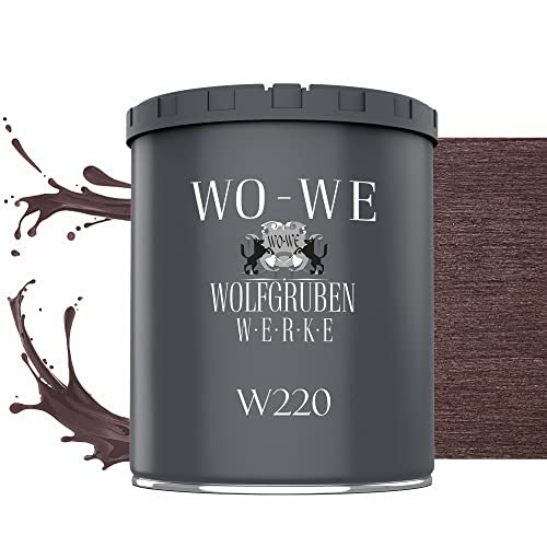 Dickschichtlasur 2in1 Holzlasur Holzschutzlasur außen und innen Palisander - 750ml