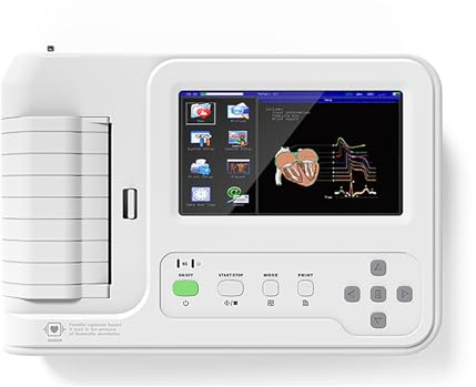 Heim-Herzgesundheitsmonitor, 12-Kanal-EKG/EKG-Monitor, Timing-Druck, Mit EKG-Wellenform-Demonstrationsmodus, Manuelle Oder Automatische Aufzeichnung Von Wellenformen Für Medizinische Zwecke