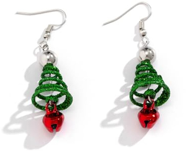 BSLVWG Weihnachtsdekoration, Damen-Weihnachtsohrringe, Weihnachtsbaum/Schneemann/Schneeflocken-Ornamente, Schmuck, Geschenke für Frauen, Feiertagsfeier (13)