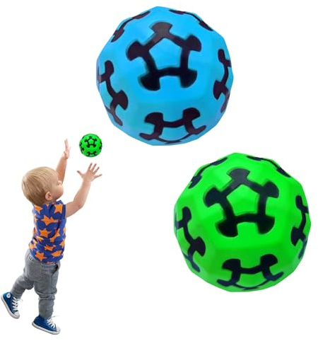 Viilich 2 Stück Neues Astro Jump Ball,Hohe Springender Gummiball, Super High Bouncing Galaxy Ball,Space Ball Mond Ball Lavaball,Space Galaxy Ball für Kinder Erwachsene,für Kinder Party Geschenk