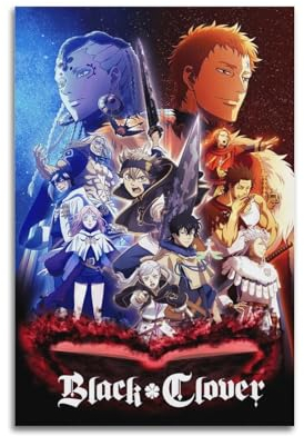 DATOZA Black Clover Season 1 Poster Dekorative Malerei Leinwand Wandkunst Wohnzimmer Poster Schlafzimmer Malerei,Wandkunst Bilddruck Moderne Familienzimmer Dekor 12x18inch(30x45cm)