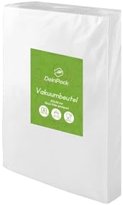 DeinPack Profi Vakuumbeutel 100 Beutel 20 x 30cm Vakuumierbeutel für alle Vakuumierer & Lebensmittel, Strukturbeutel, Sous Vide geeignet, Gefrierbeutel, Folienbeutel BPA-frei, Made in Germany