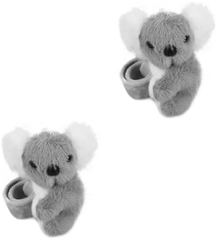 Amosfun 2 Stück Armbänder Aus Plüsch Mit Schnappverschluss Schnapparmbänder Große Koala Schnapparmbänder Slap Armband Goodie Bags Füllstoffe Koala Slap Armbänder Schnapparmbänder