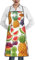 Lrtyuasq Hochwertige Schürze mit Kuhfell-Druck, mit Taschen, vielseitige Schürze, ideal für Küchen-, Heim- und Restaurantaufgaben, Frische saftige Früchte, Ananas, Beeren, Trauben, Orange, One size