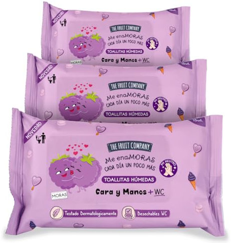 The Fruit Company – Wet Wipes MORAS Hands and Face Toilet Pocket Size Pack 3
