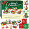 Axinyijia 2024 Calendario Adviento 2024, juguetes de construcción del Calendario de Adviento Regalo para Niños, juguetes de construcción con Árbol de Navidad