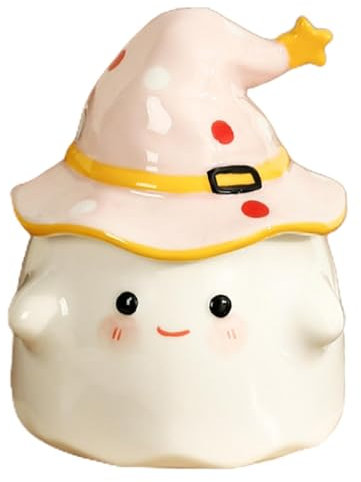 GkgWuxf 350ml Tazza Caffè Halloween Tazza Da Caffè Fantasma Tazza Fantasma Tazza Da Caffè Fantasma Tazza In Ceramica Con Motivo Fantasma Con Coperchio