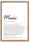 ARTFAVES® Poster Definition Mama | Worterklärung Duden Lexikon Wanddeko Wandbild Spruch als Geschenk | mit Rahmen Holz Eiche | 21 x 30 cm