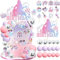 Cake Topper Decorations, Musical Cake Topper Girls Theme Photo Backdrop Era Party Decor Butterfly Cake Decorations | Music Fans Lover Party Supplies | Pink Birthday Cake Decorations