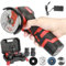 Kit smerigliatrice angolare a batteria, mini smerigliatrice con 2 batterie e 1 caricatore, smerigliatrice angolare compatta con lame da taglio 4 * 75 mm, per tagliare metallo, legno e cemento