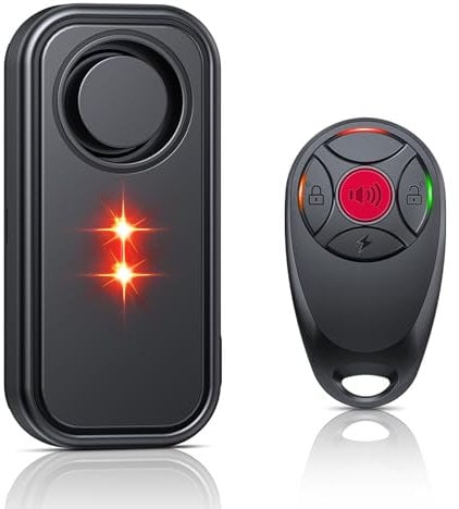 Wireless Bike Motorcycle Alarm with Remote, Mobility Scooter Anti-Theft Motion Sensor Alarm for Motorbike e-Bike Electric Tricycle Bicycle, 113dB Super Loud Sound, Waterproof, 7 Level Sensitivity