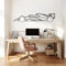 Tubibu Auto Metall Wandbild, Wanddeko, Silhouette, Metal Car Wall Art, 3D Muster, Metall-Dekor, Schwarze große Auto Muster Wanddekoration für Zuhause Wohnzimmer (Large-F1)
