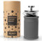 BIELIMARTI Cafetera de Prensa Francesa, 350 ml, Vidrio Borosilicato, Funda de Silicona Térmica,french press,cafetera de embolo (gris)