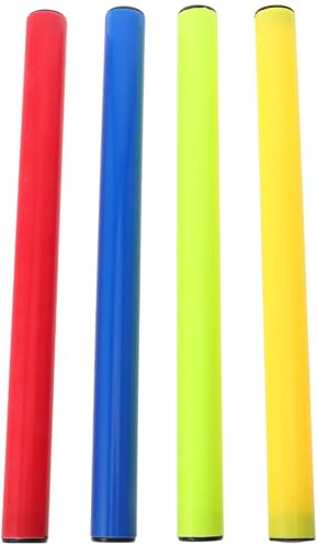 iplusmile Lot De 4 Bâtons De Relais pour Athlétisme Tube en Plastique Léger avec Bords Lisses pour Passages Entre Coureurs Courses sur Piste Et Terrain Enfants Et Adultes