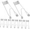 NUOBESTY 10 Piezas Clip De Resorte De Lámpara Clips De Resorte De Luz Clips De Resorte De Retención De La Lámpara Accesorios De Luz Empotrada Abrazadera De Foco Silver Metal