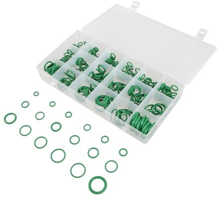 ELAYARD 270Stücke O Ringe Set für Auto Klimaanlagen Dichtungsringe Verschiedenen Hochwertige Abdichtung für Reparaturen Praktische Aufbewahrung Fächern Leicht