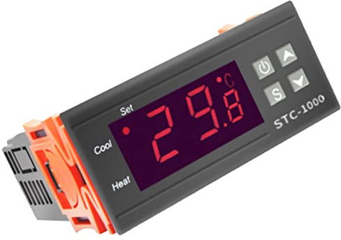 Milisten 1 Stück Digitaler Temperaturregler für Aquarien und Inkubatoren Präziser Thermostat mit Anzeige für Wassertemperaturkontrolle und Kühlung Gewächshaus und Fischtank