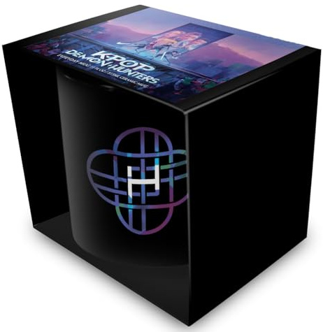 K-POP Demon Hunters (HUNTRIX Logo) Black POD Mug 11oz / 315ml – Premium Ceramic Coffee Cup for Home or Office