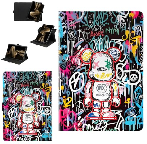 hülle Kompatibel für HannSpree SN08HD1B 7.8-Zoll Tablet Hülle Case Schutzhülle Cover [360-Grad-Drehfunktion][Verstärkter Kantenschutz gegen Stürze] MXX