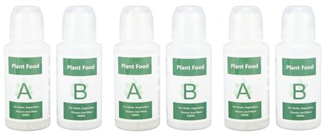 Yosoo Health Gear Hydroponische Nährstoffe A und B, 800 ml, Pflanzennahrungsset für Gemüse, Früchte und Blumen, Innenanbau