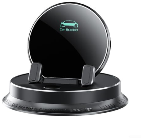 Linhexis Soporte multifuncional para salpicadero de coche, soporte antideslizante giratorio de 360 grados con cierre de resorte, base de silicona segura para todos los teléfonos móviles, gestión de