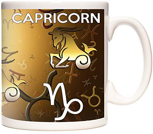 Capricorn Zodiac Star Sign Ceramic Gift Mug. Can Be Personalised with any Name and or Short Message …